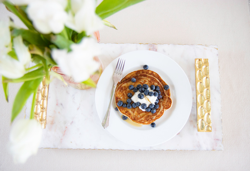 Gluten Free Banana Blueberry Pancakes